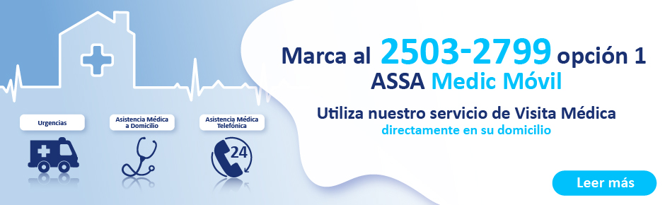Banner de escritorio institucional de seguros ASSA Medic Móvil